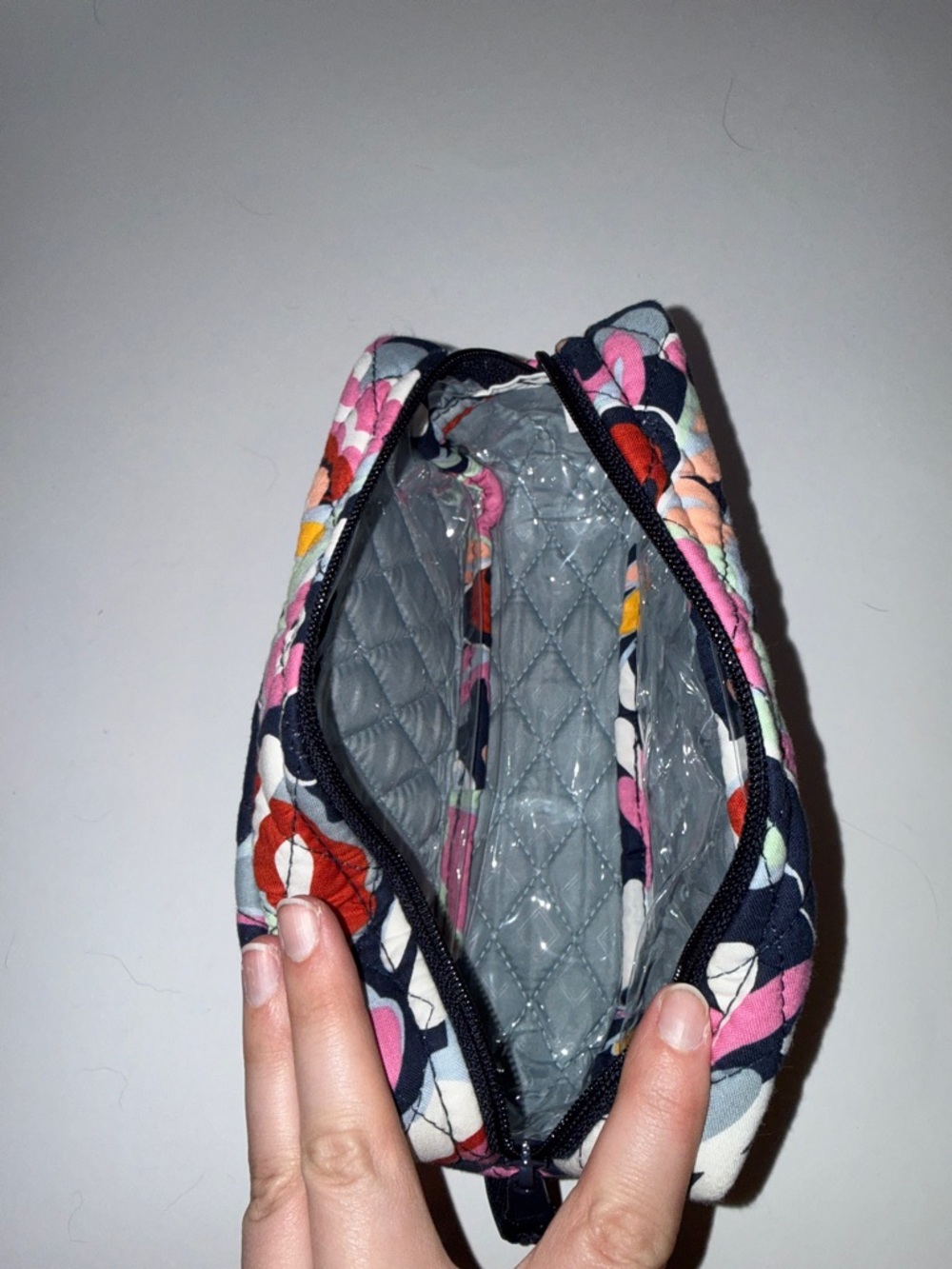 Vera Bradley Clear Travel Bag with Black, Pink, Yellow, Green Floral Print - Picture 9 of 9